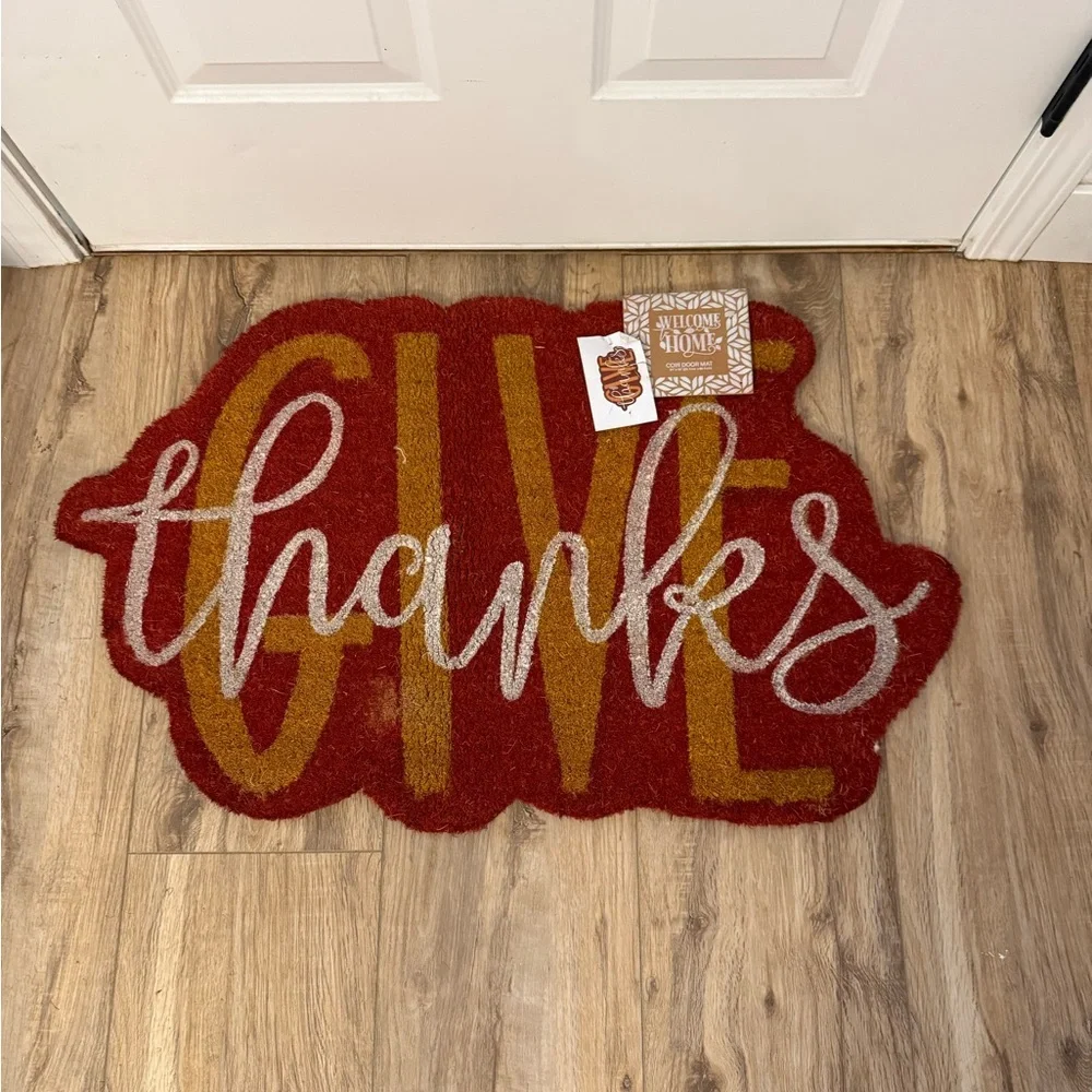 Welcome to Home ~ Give Thanks Doormat